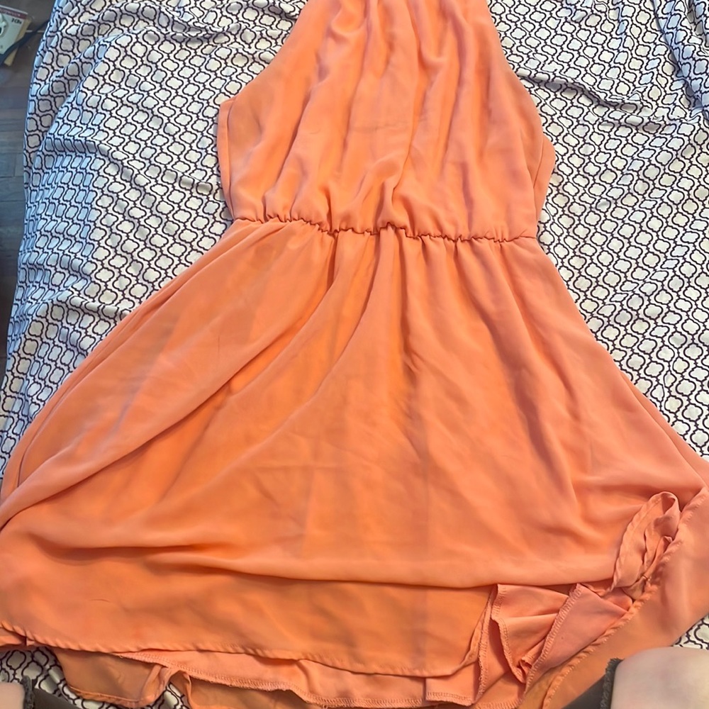 Coral colored dress